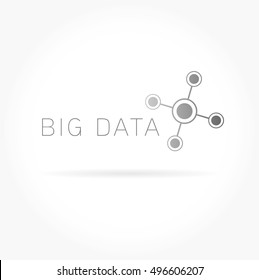 Big data abstract molecule illustration