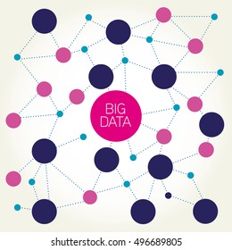 Big data abstract molecule illustration