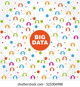 Big data abstract molecule illustration
