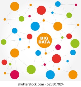 Big data abstract molecule illustration
