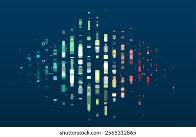 Big data Abstract technology. Futuristic big data visualization. Graphic concept for your design.