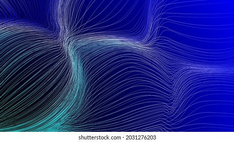 Big data abstract vector background. Gradient technology wavy line banner, cover, web design, wallpaper, advertising, marketing.