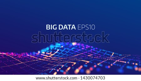 Big data abstract vector background. Bigdata visualization