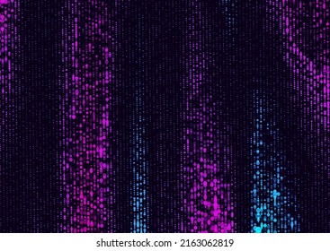 Big Data Algorithm Background. Data Flow Art. Database Sorting Concept. Technology or Science Digital Background. Vector Illustration.