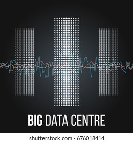 Big Data Algorithms. Analysis of Information Minimalistic Infographics Design. Science, Technology Background. Vector