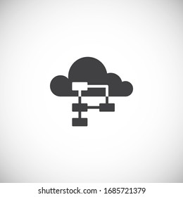 Big data analitics icon on background for graphic and web design. Creative illustration concept symbol for web or mobile app.