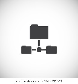 Big data analitics icon on background for graphic and web design. Creative illustration concept symbol for web or mobile app.