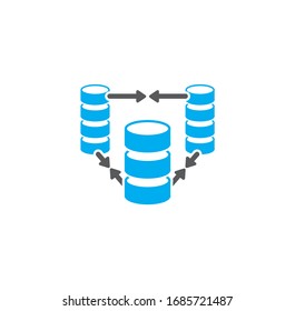 Big data analitics icon on background for graphic and web design. Creative illustration concept symbol for web or mobile app.