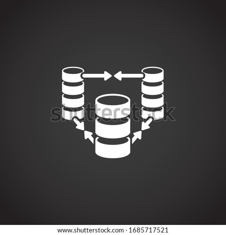 Big data analitics icon on background for graphic and web design. Creative illustration concept symbol for web or mobile app.