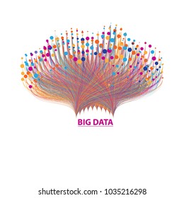 Big Data analysis colorful concept design on white background. Vector illustration.