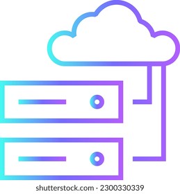Big Data analysis icon with blue duotone style. set, internet, technology, analysis, management, search, database. Vector illustration