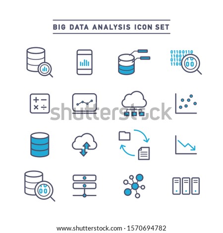 BIG DATA ANALYSIS ICON SET
