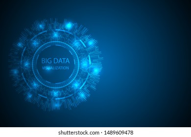 big data analysis visualization. technology futuristic innovation abstract background.