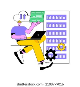 Big data analytics abstract concept vector illustration. Big data mining, automated analytics system, information analysis, pattern recognition, info systematization abstract metaphor.