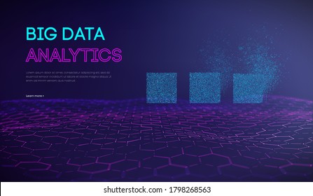 Big data analytics background. Artificial intelligence data symbols. Data processing developer background. EPS 10.