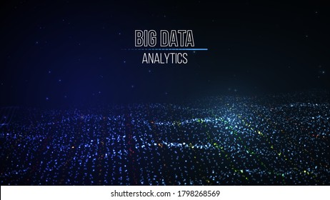 Big data analytics background. Artificial intelligence data symbols. Data processing developer background. EPS 10.