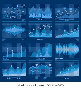 Big data data analytics with blue background vector illustration