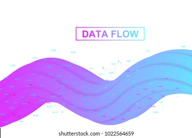 Big data analytics and business intelligence. Digital analytics concept with graph and charts. Financial schedule infographic. Vector illustration