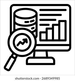 Elemento De Ícone De Análise De Big Data Para Design