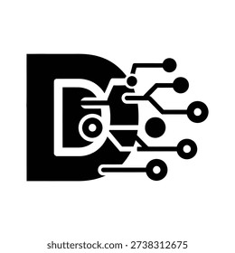 Big data analytics icon silhouette vector illustration isolated