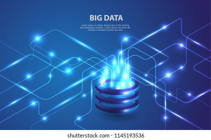 Big Data Analytics Of Data From Multiple Directions Futuristic Abstract Vector Background