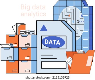 Big data analytics. Process of analyzing large and complex data sources to identify trends customer behavior metaphor and market preferences to make more effective business decisions, data exploration