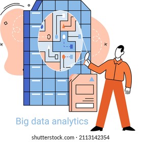 Big data analytics. Process of analyzing large and complex data sources to identify trends customer behavior metaphor and market preferences to make more effective business decisions, data exploration