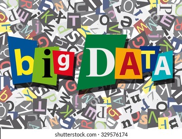 big data, anonymous message in flat design