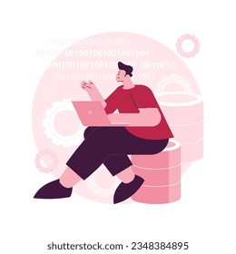 Big data applications abstract concept vector illustration. Big data analytics app development, information management software, database engineering, applications monetization abstract metaphor.