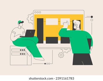 Big data architecture abstract concept vector illustration. Database architecture, information storage infrastructure, big data engineering, management, software development abstract metaphor.