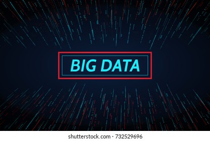 BIG DATA. Data array visual concept. Element with dots. Graphic abstract background communication. Digital data visualization. Vector illustration