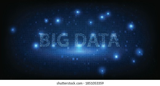 Big data for artificial intelligence digital technology advertising banner background and wallpapers. Vector illustration.