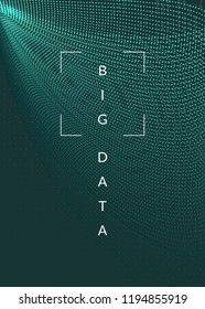 Big data background. Technology for visualization, artificial intelligence, deep learning and quantum computing. Design template for storage concept. Fractal big data backdrop.
