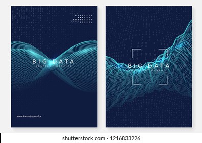 Big data background. Technology for visualization, artificial intelligence, deep learning and quantum computing. Design template for information concept. Colorful big data backdrop.