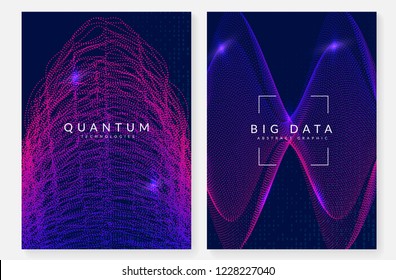 Big data background. Technology for visualization, artificial intelligence, deep learning and quantum computing. Design template for screen concept. Colorful big data backdrop.