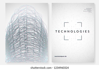 Big data background. Technology for visualization, artificial intelligence, deep learning and quantum computing. Design template for innovation concept. Cyber big data backdrop.