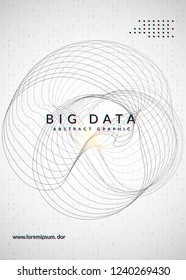 Big data background. Technology for visualization, artificial intelligence, deep learning and quantum computing. Design template for system concept. Abstract big data backdrop.