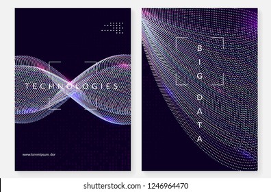 Big data background. Technology for visualization, artificial intelligence, deep learning and quantum computing. Design template for energy concept. Abstract big data backdrop.