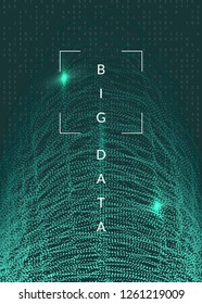 Big data background. Technology for visualization, artificial intelligence, deep learning and quantum computing. Design template for server concept. Colorful big data backdrop.