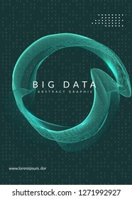 Big data background. Technology for visualization, artificial intelligence, deep learning and quantum computing. Design template for storage concept. Abstract big data backdrop.