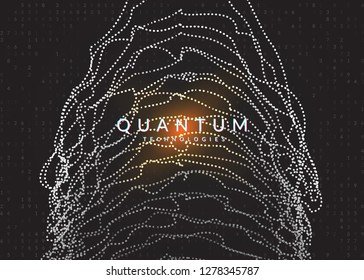 Big data background. Technology for visualization, artificial intelligence, deep learning and quantum computing. Design template for server concept. Futuristic big data backdrop.