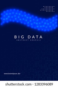 Big data background. Technology for visualization, artificial intelligence, deep learning and quantum computing. Design template for interface concept. Digital big data backdrop.