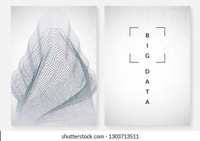 Big data background. Technology for visualization, artificial intelligence, deep learning and quantum computing. Design template for information concept. Futuristic big data backdrop.