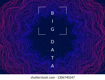 Big data background. Technology for visualization, artificial intelligence, deep learning and quantum computing. Design template for industry concept. Abstract big data backdrop.