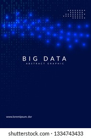 Big data background. Technology for visualization, artificial intelligence, deep learning and quantum computing. Design template for screen concept. Digital big data backdrop.