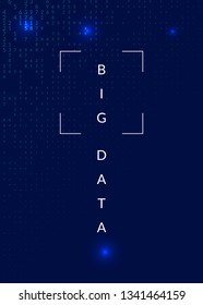 Big data background. Technology for visualization, artificial intelligence, deep learning and quantum computing. Design template for networking concept. Abstract big data backdrop.