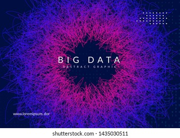 Big data background. Technology for visualization, artificial intelligence, deep learning and quantum computing. Design template for energy concept. Cyber big data backdrop.