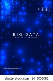 Big data background. Technology for visualization, artificial intelligence, deep learning and quantum computing. Design template for industry concept. Colorful big data backdrop.