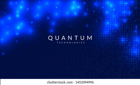 Big data background. Technology for visualization, artificial intelligence, deep learning and quantum computing. Design template for communication concept. Cyber big data backdrop.