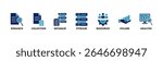 Big data banner web icon vector illustration concept with icon of research, collection, database, storage, resources, volume and analysis